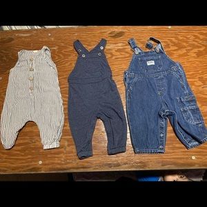 Baby boy overalls 3 pair